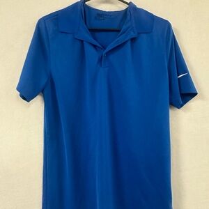 Nike Golf Dri Fit Tour Royal Blue Flare Polo Shirt Men's Medium